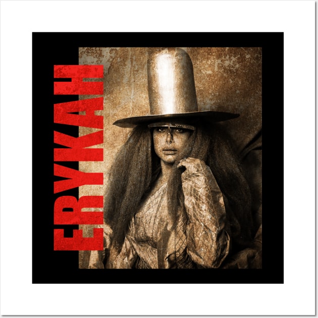 TEXTURE ART- Erykah Badu - Retro Aesthetic Fan Art 2 Wall Art by ZiziVintage